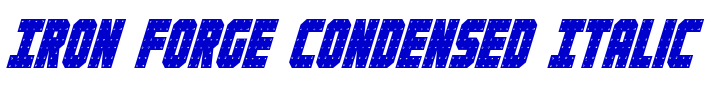 Iron Forge Condensed Italic font